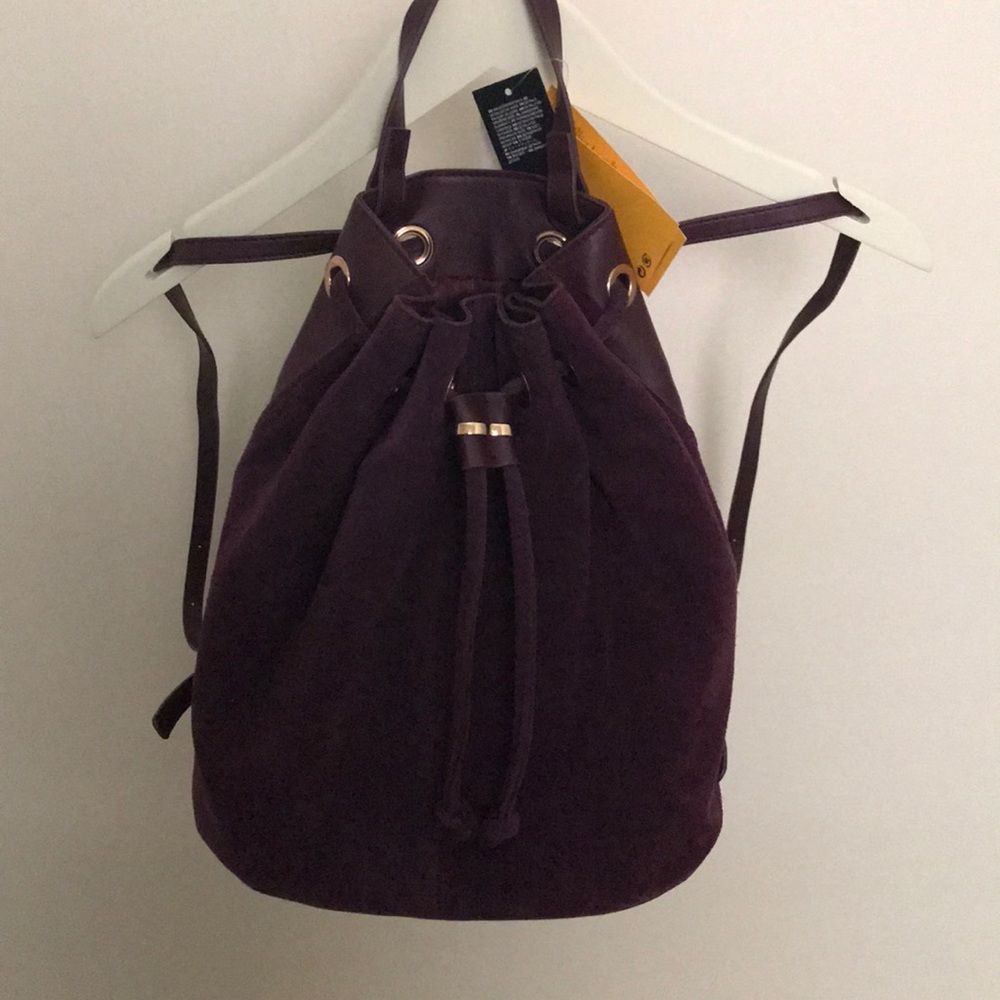 Suede Bucket Backpack